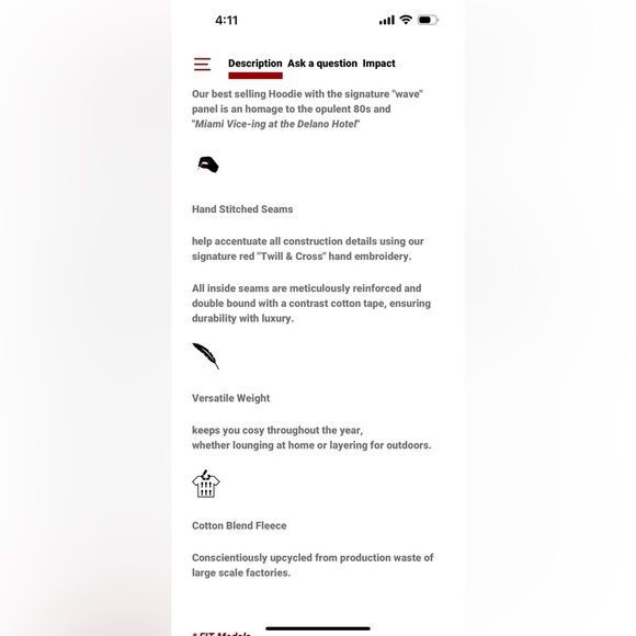 One432 Delano PR Handmade Streetwear Hoodie From Recycled Textiles. - Picture 9 of 9